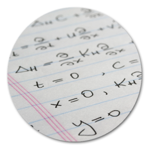Calculus equations on notebook